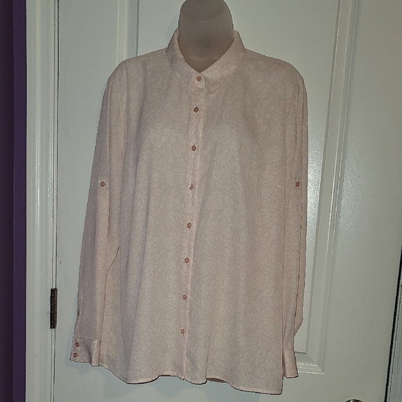 Express Blush Pink Floral Button-Up Shirt Sz: XL - Picture 3 of 7